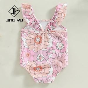 Maillots de bain pour bébés personnalisés populaires, en polyester écologique, fabrication de vêtements de bain pour enfants, imprimés à volants, maillots de bain pour enfants - Product Image 3