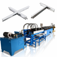 Machine de profilage de barres en T pour plafonds T15 T24 de haute qualité, machine de fabrication de systèmes de profilés en T pour plafonds, machine de profilage de grilles en T