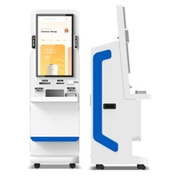 Kiosque libre-service sur pied de 32 pouces pour supermarché avec fonction SDK pour paiement sans espèces, billetterie et impression