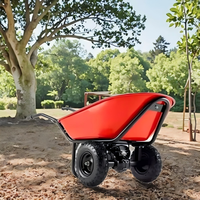 Carretilla de ruedas de construcción de jardín de servicio pesado Carretilla con carga 200kg 100L Rueda de 3,25-8 pulgadas