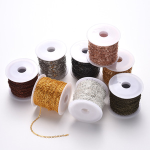สายทองเหลืองชุบทองสำหรับทำ<span class=keywords><strong>เครื่องประดับ</strong></span><span class=keywords><strong>เด็ก</strong></span> DIY สร้อยคอแฟชั่น งานครบรอบ ขายส่ง - Product Image 1