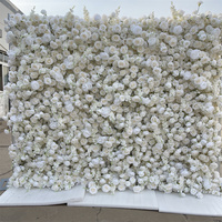 Mur de fleurs artificielles 5D IFG Fullest, taille 8*9 pieds, enroulable, pour décoration de mariage, Noël, Thanksgiving et Pâques - Vente flash