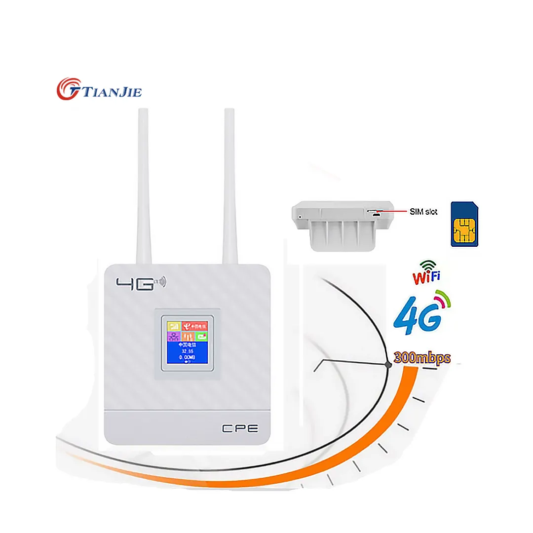 Original Factory 4G Lte Wifi 300Mbps B1/3/5/7/8/20/B38/B39/B40/B41 With Sim Slot Indoor Cpe Wireless Wifi Car/Home 4G Router