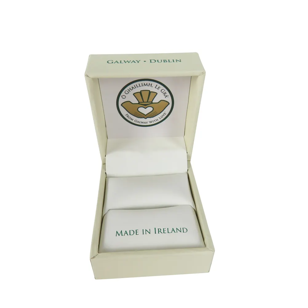 Portagioie personalizzato di lusso incernierato di carta orecchino braccialetto collana anello scatola confezione di gioielli