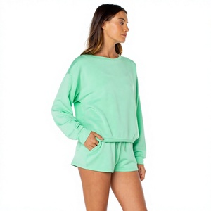 Conjunto de Shorts y Camiseta Deportiva para Mujer, al por Mayor, Personalizado, Cuello Redondo, Dos Piezas, Informal, Verano, Ropa Deportiva, Gimnasio, Fitness, Running, Streetwear, Moda - Product Image 3