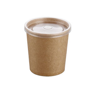 Stampati personalizzati usa e getta zuppa calda ciotole di carta, di carta ciotole nero kraft di carta tazza di zuppa di - Product Image 5