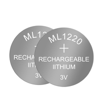 ML1220 Batería de botón recargable 3V 17mAh con cable para placa base de computadora CMOS