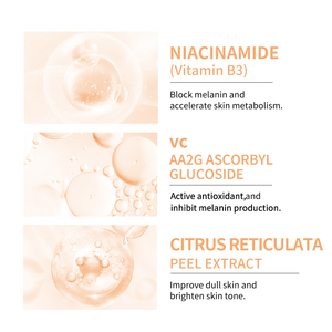 Sérum LANBENA Cosmetics Niacinamide Acetyl Hexapeptide-8 Glazen, flacon en verre, vitamine E, emballage vert, acide hyaluronique, sérum CC - Product Image 4