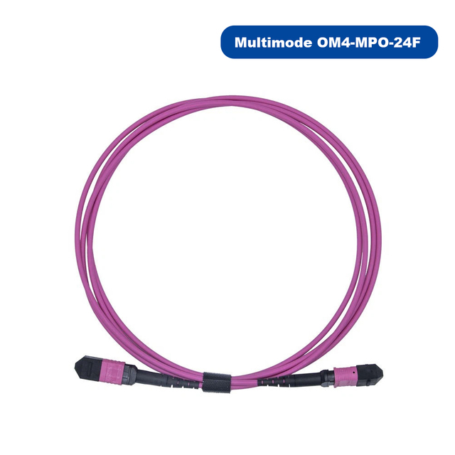 24 Fibers MTP MPO Trunk Cable MPO-24F 50/125 Method Type B Reverse Female 4.5mm LSZH 3M 5M 10M for 100G 400G Data Center