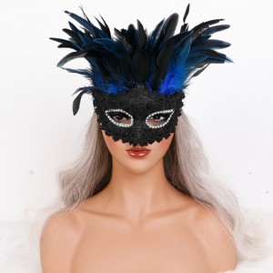 หน้ากากขนนกปรับได้สำหรับงานแต่งงานงานปาร์ตี้เจ้าสาวสำหรับผู้ใหญ่ทุกเพศ - Product Image 3