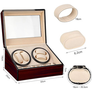 <span class=keywords><strong>Boîte</strong></span> de rangement pour montres de luxe en bois de santal avec peinture piano, 4+6 emplacements, <span class=keywords><strong>boîte</strong></span> <span class=keywords><strong>à</strong></span> remontoir de montres de voyage pour homme - Product Image 4