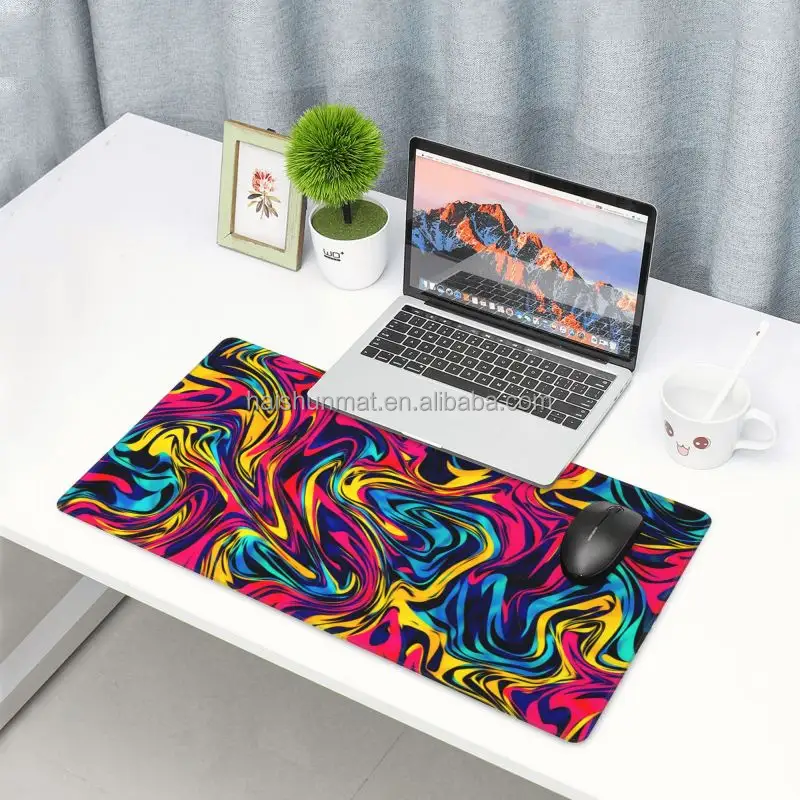 사용자 정의 무료 디자인 마우스 패드 확장 게임 마우스 패드 다채로운 책상 매트 노트북 방수 책상 장식 쓰기 패드 게임