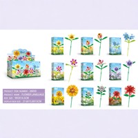 Fleur en blocs de construction personnalisable, jouet floral à assembler soi-même, cadeau éducatif et créatif pour filles et pour les déclarations d'amour
