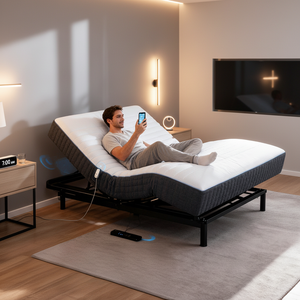 Colchón de Espuma Viscoelástica Inteligente de Alta Densidad, Hipoalergénico, Ecológico, Moderno, con Funda Extraíble para Masaje - Product Image 1