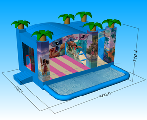 Combo de piscina hinchable gigante Moana <span class=keywords><strong>Casa</strong></span> de rebote comercial PVC gorila duradero personalizado patio de recreo al aire libre niños adultos - Product Image 5