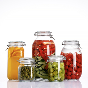 Frasco de Vidrio Hermético Reciclable y Ecológico de 1000 ml con Tapas de Alambre de Acero Inoxidable 304 con Cierre de Clip Cuadrado, Diseño Seguro para Alimentos - Product Image 4