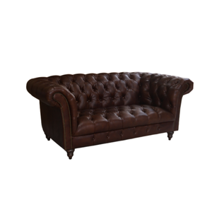 <span class=keywords><strong>Canapé</strong></span> Chesterfield vintage de luxe de haute qualité en cuir véritable pleine fleur <span class=keywords><strong>2</strong></span> <span class=keywords><strong>places</strong></span> pour salon, <span class=keywords><strong>canapé</strong></span> en cuir marron pour la maison, hall d'hôtel - Product Image 6
