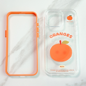 Coque de téléphone antichoc bicolore avec impression UV motif fruits <span class=keywords><strong>orange</strong></span> pour iPhone 18 Pro Max 17 Air 16 15 14 Plus - Product Image 5