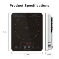 Mini cuisinière électrique à induction de taille 1000W, 2 modes de cuisson préréglés, vente en gros sur le marché japonais,