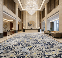 Tapis Axminster en nylon tressé, antidérapant et antistatique, fabriqué sur mesure pour les solutions de revêtements de sol commerciaux et hôteliers