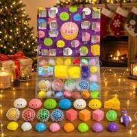 Coffret Calendrier de l'Avent Mystère 24/25 pièces : Jouets Squishy en forme de Ravioli Mignons et Anti-stress