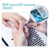 Colector de Polvo para Uñas de Escritorio Modelo 108 de 80W, Móvil, de Alta Velocidad, Sin Fugas de Polvo, para Pulir y Esmerilar Uñas