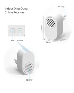 WIFI וידאו פעמון עם אינטרקום מצלמה מקורה דינג דונג פעמון מקלט 1080p Wifi APP Ubox שליטה