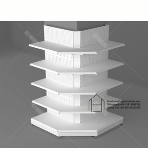 Equipo de tienda para montaje en pared Estantes <span class=keywords><strong>Foshan</strong></span> Estantes de almacén Accesorios Doble negro Estantes de supermercado al por mayor de madera - Product Image 3