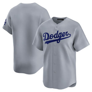 2025 Herren Los Angeles Road Alternate Jersey Baseball Shirts Custom Wear Genähte bestickte Uniformen mit Logos Grau - Product Image 3