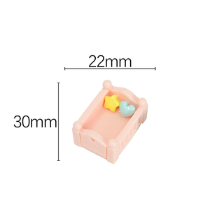 Mini Doll <b>House</b> <b>Bed</b> Resin Charms Pretend Play Miniature Furniture DIY Craft Accessories Simulation <b>Bed</b> for Doll <b>House</b> Decoration - Product Image 6