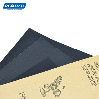 Papier abrasif en carbure de silicium imperméable, haute dureté, feuille rectangulaire 60, vente directe usine # ~2000 #   Polissage au grain