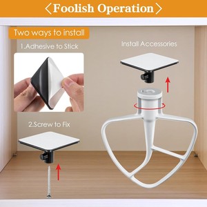 <span class=keywords><strong>Support</strong></span> de robot culinaire multifonctionnel en métal avec 4 crochets de suspension – Solution personnalisée pour ustensiles de cuisine - Product Image 6