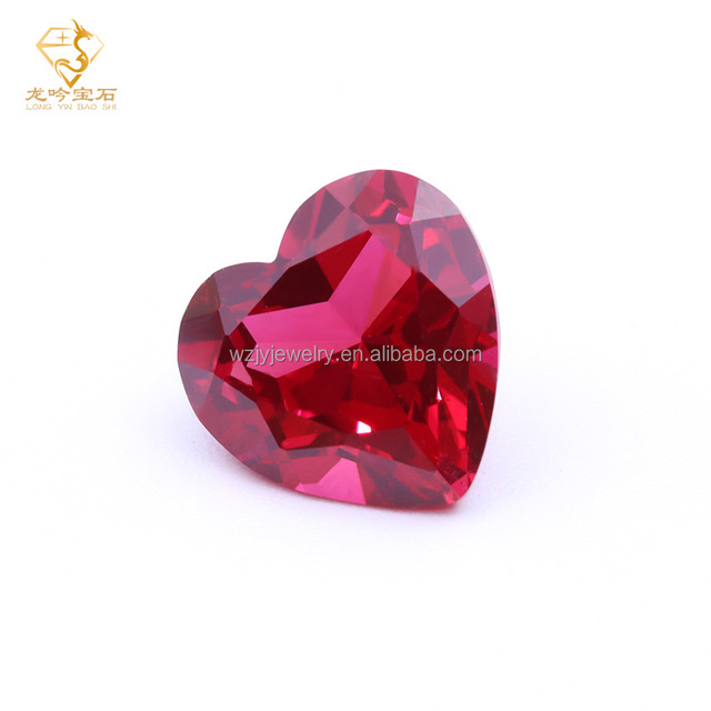 Lab Pigeon Blood Ruby Gemstone Heart Cut GRC Certificate Lab Grown Ruby Gemstones for Jewelry