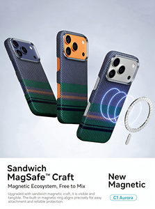 เบ็นค์ส ซี 1 ออโรร่า เฟลติ้ง วีฟเคสโทรศัพท์แม่เหล็กสำหรับไอโฟน 18 โปรแม็กซ์ 18 โปร 17 โปรแม็กซ์ 17 โปรบางเฉียบกันกระแทก - Product Image 5