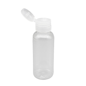 Botellas Dispensadoras de Plástico Transparente de 50 y 100 ml con Tapa Abatible, Botella Cilíndrica para Cosméticos y Lociones con Sello Dorado - Product Image 4