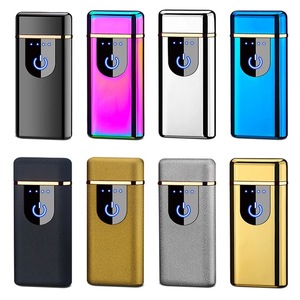 TECHNO Custom Logos Rechargeable Slim Arc Flip Top <b>Windproof</b> Durable Zinc Alloy Electric Handheld Coil Smoking Business Gifts - Product Image 3