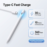 Stylet en gros pour iPad 2018-2026, crayon actif avec détection d'inclinaison et rejet de la paume, charge rapide Type-C, certifié CE RoHS pour l'école