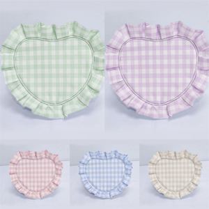 Custom Printed Women's Heart Ruffle Nylon Reusable Eco-Friendly Portable Travel Zipper Cosmetic Pouch Makeup <b>Storage</b> Bag - Product Image 1