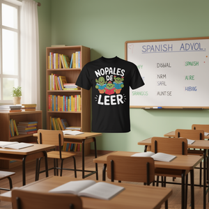 T-shirt pour enseignant en espagnol Nopales De Leer, enseignant bilingue - Product Image 3