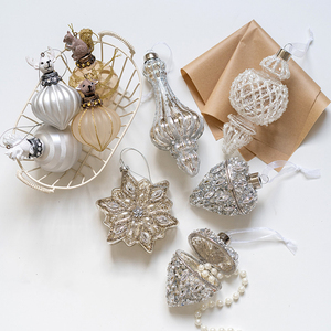 Wholesale Crystal Glass Finial <b>Christmas</b> Ornaments Large Hanging <b>Christmas</b> Finials Hanging <b>Christmas</b> <b>Tree</b> Decorations - Product Image 1