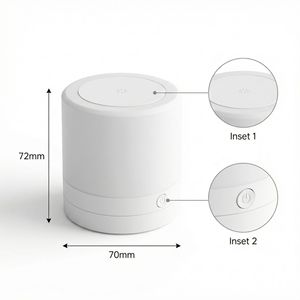 Creative <b>Rechargeable</b> <b>USB</b> Night <b>Light</b> 7 Color Tap Control Round Bedside Lamp For Bedroom Study - Product Image 2