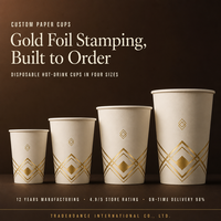 Gobelets à café jetables en papier avec couvercles, logo personnalisé imprimé, double paroi, pour boissons chaudes et froides, 6oz, 8oz, 12oz