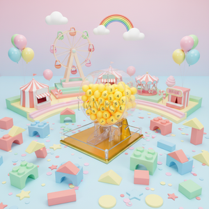 <span class=keywords><strong>Macchina</strong></span> per Lotteria a Gravità con 60 Palline da Ping Pong da 4cm di Diametro per Estrazioni Rapide - Product Image 5