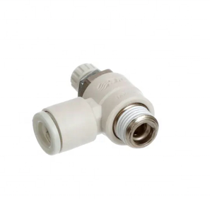 Nouveau contrôleur de vitesse en ligne SMC |   Modèle AS2201F-01-06S avec raccord à enfoncement pour une installation facile et un contrôle précis du débit d'air - Product Image 2