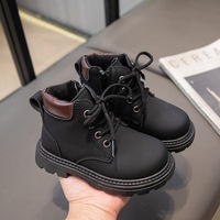 Nouvelle mode pour les bottes plates à cheville pour enfants, en cuir synthétique, unisexe, imperméables, respirantes, légères, antidérapantes, avec amorti
