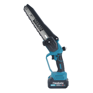 Scie à chaîne électrique sans fil rechargeable de qualité industrielle Tmokota 21V, <span class=keywords><strong>8</strong></span> pouces, portable, pour l'abattage des arbres - Product Image 1