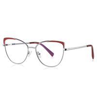 Visualmate Gold, lunettes de luxe pour femmes, style œil de chat, monture en métal, lunettes bloquant la lumière bleue, Gafas Opticas, lunettes