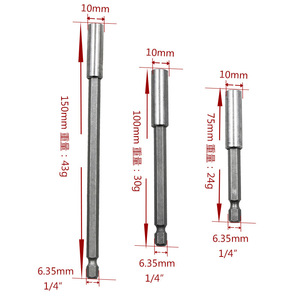 Sodaril - Juego de Puntas Magnéticas Hexagonales Internas Extendidas de 6,35 mm, Punta de Bola de 1/4, Cromadas, de Acero al Cromo Vanadio, para Reparación Automotriz - Product Image 2