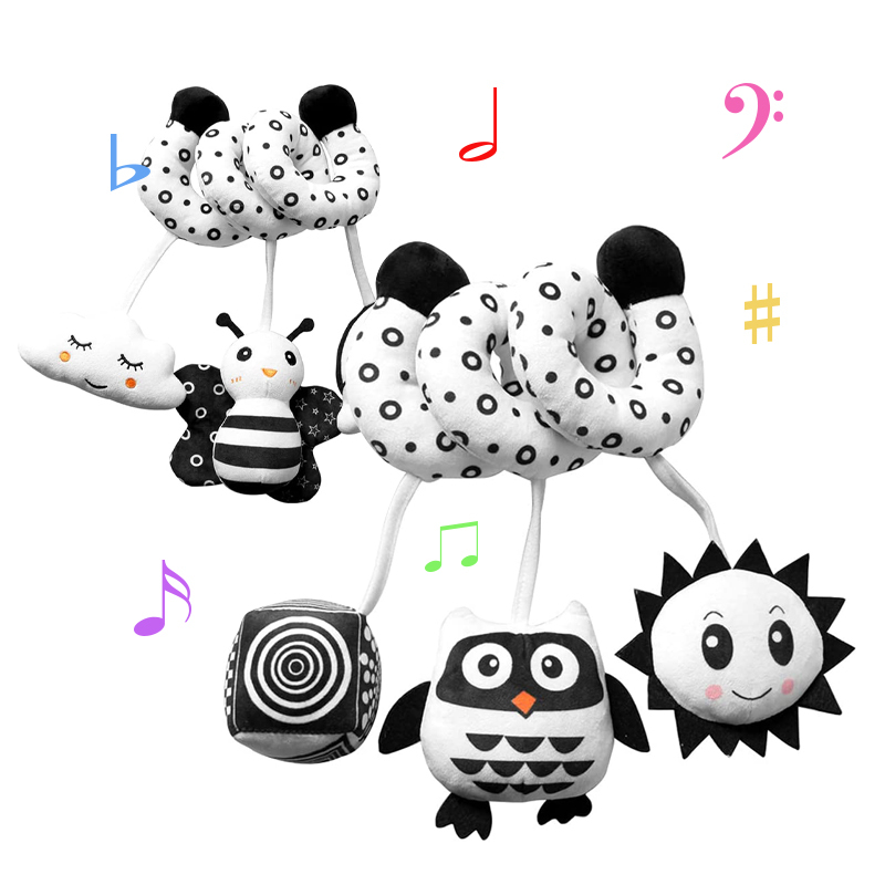 Baby Hanging Stroller Toy Black and