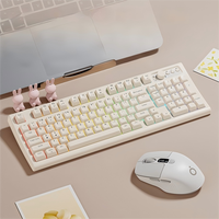 Clavier EWEADN V97 95% PBT Tri-mode rétroéclairé RGB, rechargeable par USB, frappe silencieuse, résistant aux éclaboussures, avec interrupteurs Kailh